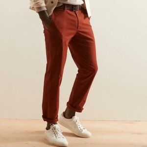 Banana Republic rust brown Aiden slim‎ fit chino size 32 mens cotton blend